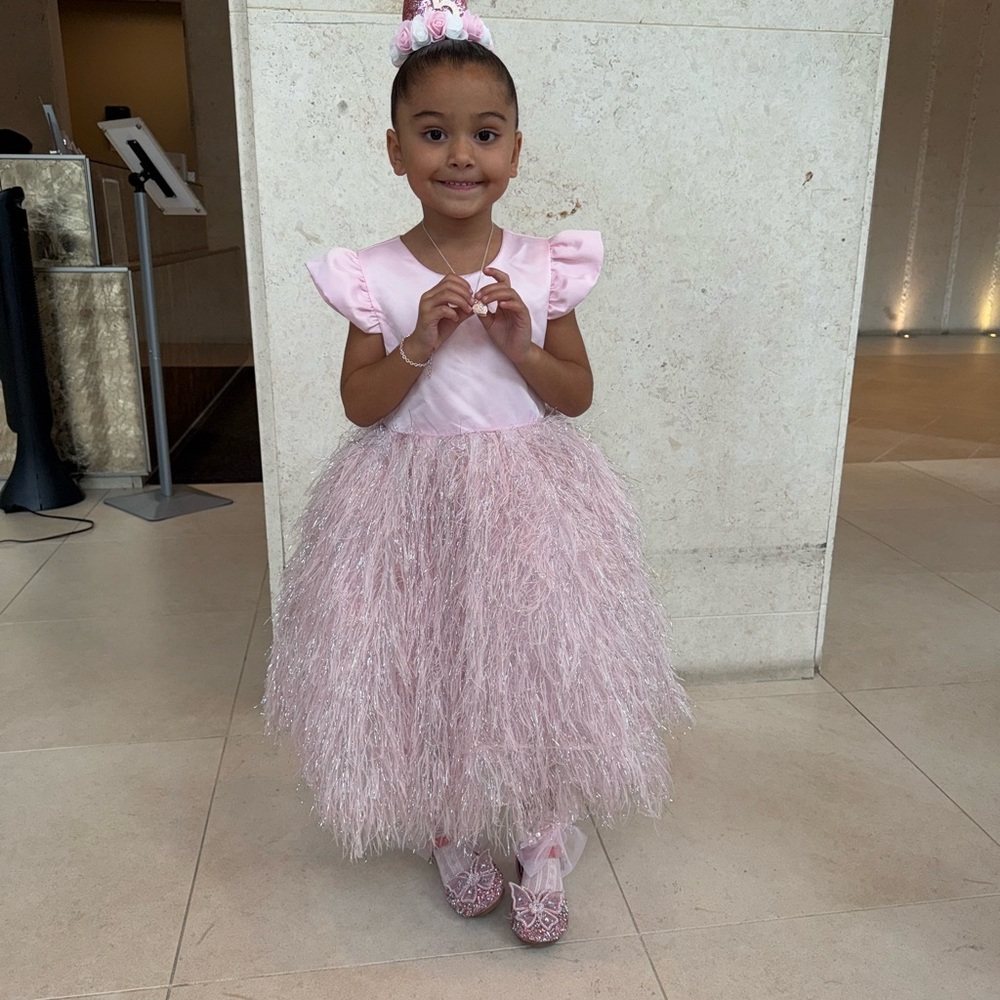 Wicked Lola and the boys Pink Ruffled Tulle Dress for Kids